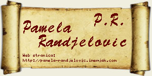 Pamela Ranđelović vizit kartica